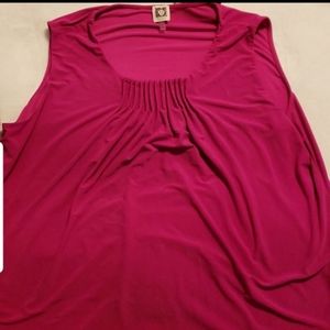 Anne klein 2x maroon tank top